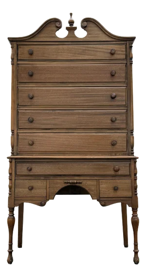 1920s Antique Mahogany Highboy