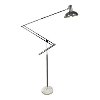 1970s ZigZag Counterweight Floor Lamp With Marble Base by Gofreddo Reggiani For Sale