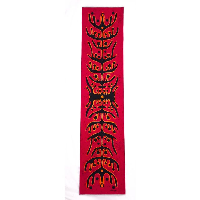 1970s Mid-Century German Pop Art Screen-Printed Wall Hanging by Traute Sänger, 1970s For Sale - Image 5 of 5