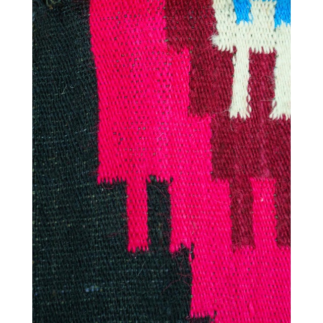 1960s Vintage Romanian Handwoven Wool Flatweave Runner Rug with Geometric Pattern and Fringe, 1960s For Sale - Image 5 of 13