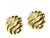 Modern Pair of 14k Yellow Gold Sculptural Earrings Vintage For Sale - Image 3 of 6