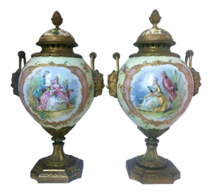 French Style Porcelain Perfume Burners - a Set