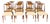 Vintage Late 20th Century Sheraton Revival Dining Chairs from Harrods, Set of 12 For Sale