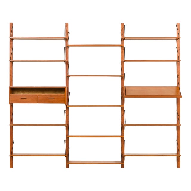 Danish Teak Shelving Unit in the style of Cadovius and Sorensen, 1960s For Sale