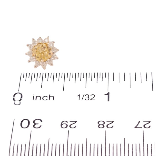 Natural Sapphire Diamond Stud Earrings 14k Yellow Gold 2 TCW Certified For Sale - Image 12 of 13