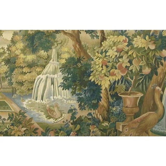 Vintage Tapestry Depicting a Secret Garden For Sale - Image 4 of 9