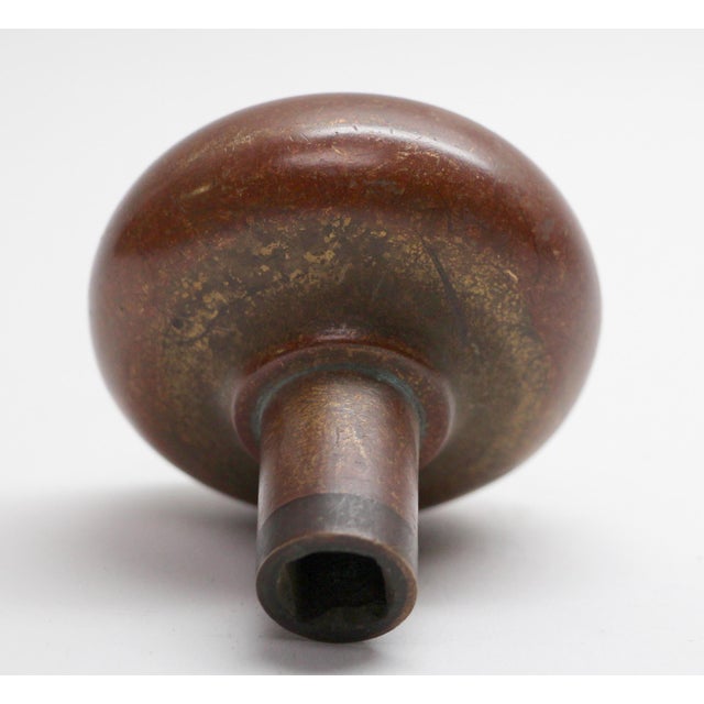 Antique Bronze Norwalk Flemish Passage Door Knob For Sale - Image 4 of 4