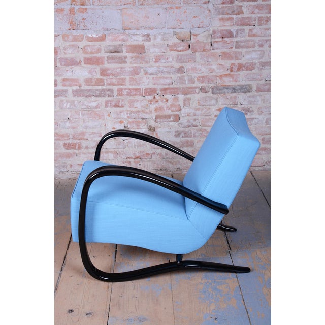 Black Czech Art Deco H-269 Lounge Chairs attributed to J. Halabala for Up Závody, 1930s, Set of 2 For Sale - Image 8 of 18