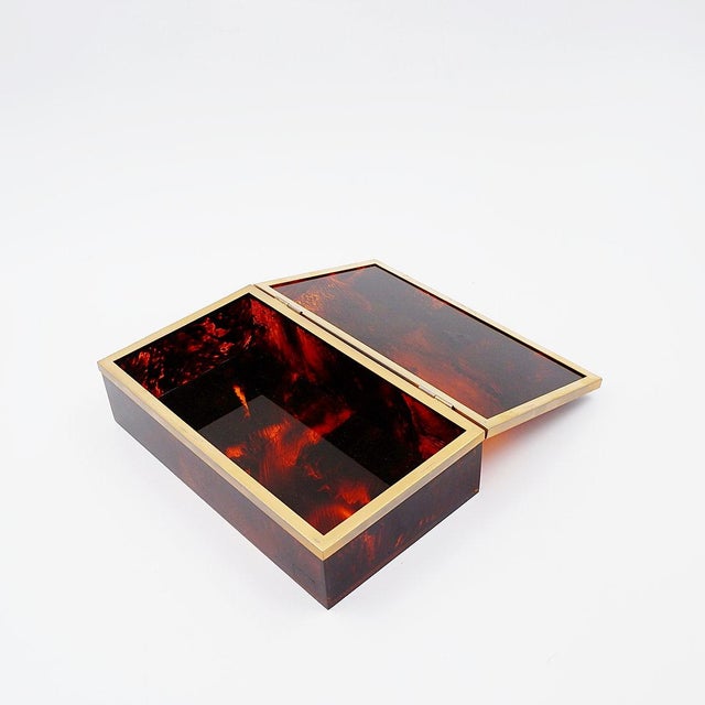 Faux Tortoise Decorative Box from Hermes, 1970s For Sale - Image 3 of 13