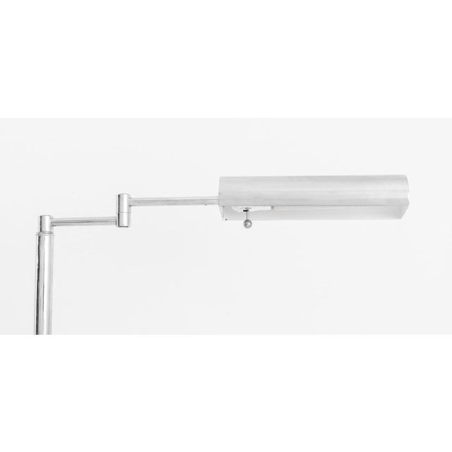 Walter Von Nessen Aluminum Swing Arm Floor Lamp | Chairish