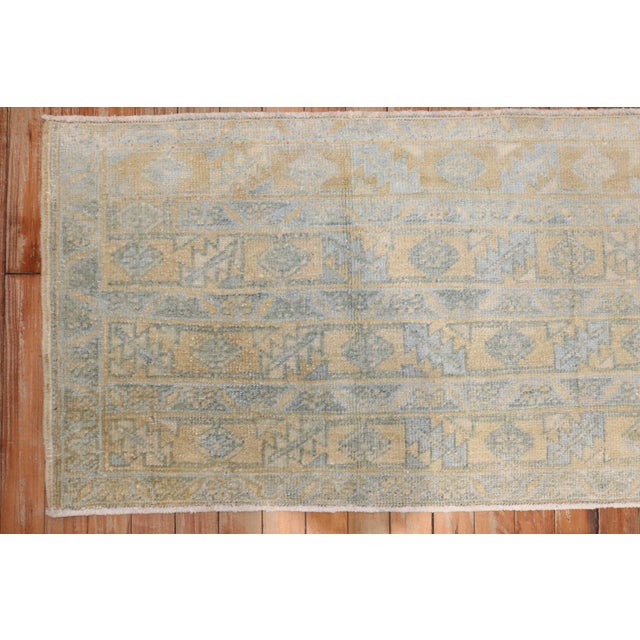 Persian Early 20th Century Pale Persian Throw Rug - 1'9" x 3'9" For Sale - Image 3 of 7