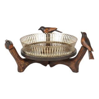 Vintage Wooden Fruit Bowl, 1960s For Sale