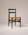Set of 2 "Leggera"chairs designed by Gio Ponti for Cassina, Italy, 1957. Crafted from solid ash painted black with straw...