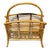 Mid-Century Modern Restored Mid 20th Century Stacked Reed Rattan Magazine Rack For Sale - Image 3 of 8