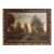 Large Antique European School Oil/Canvas Painting Signed Landscape Ornate Framed For Sale