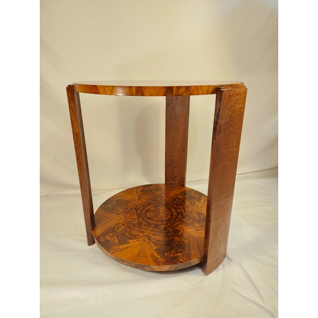 Burnt Orange Final Clearance Twelve Flame Stunning Double Surface Contemporary Table For Sale - Image 8 of 15