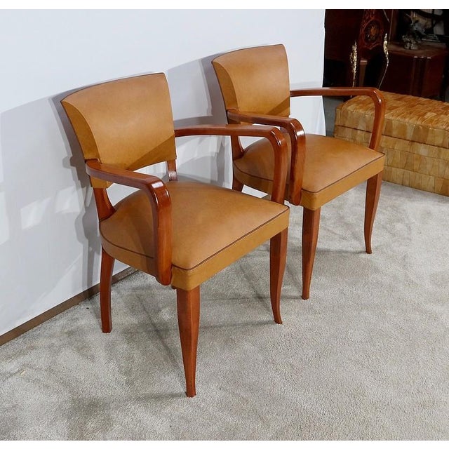 Mid-Century Modern Set of Bridge Armchairs in Beech, 1950s For Sale - Image 3 of 18