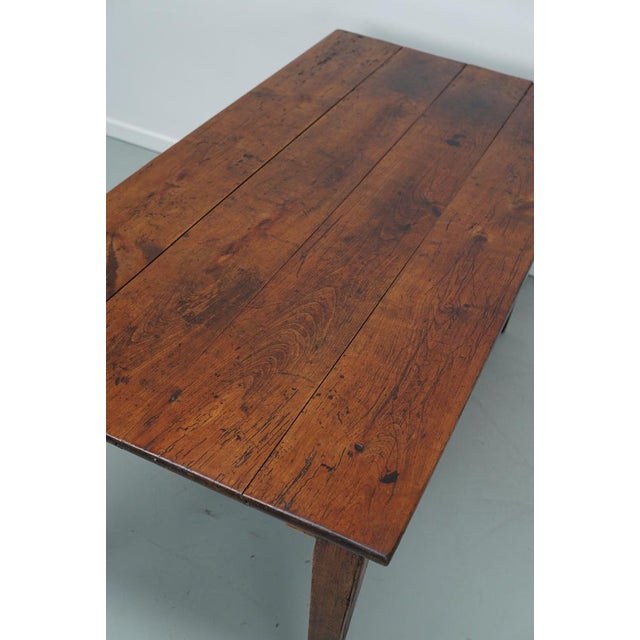 Antique French Rustic Farmhouse Dining Table in Oak and Fruitwood, 1800s For Sale - Image 16 of 18