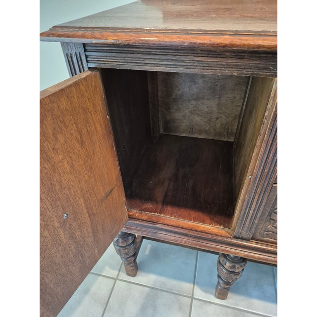 1920s 1920s Oak Jacobean Revival Buffet Sideboard For Sale - Image 5 of 11