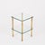 Brass and Glass 2-Tier Side Table or Nightstand from Maison Jansen, France, 1970s For Sale - Image 11 of 14
