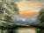 Green Water in the Lake District of England with Lush Trees, Vintage Oil Painting by British Artist, David James. Art...