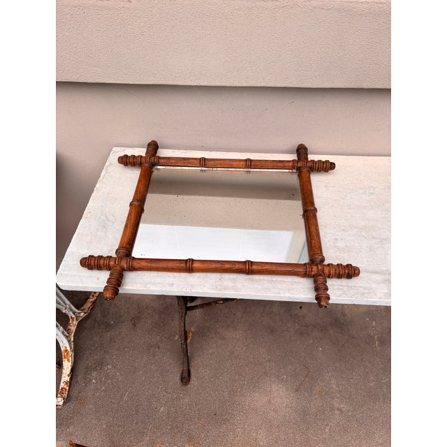 French Faux Bamboo Mirror, Circa 1900 For Sale In Austin - Image 6 of 7