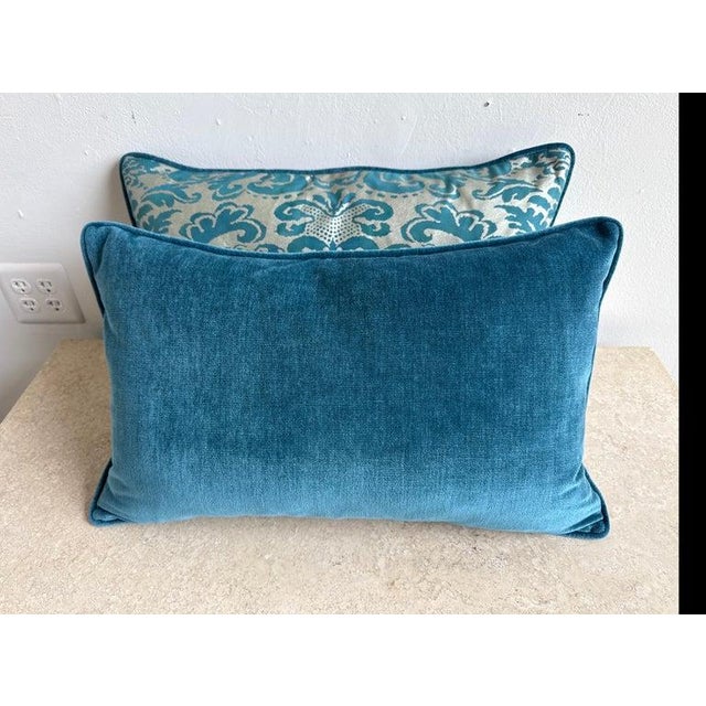 Textile Pair of Fortuny Textile Pillows For Sale - Image 7 of 8
