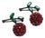 Vintage Rhinestone Cherry Brooches Set For Sale