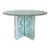 1970s Cutout Base and Crackled Glass Top Dining Table For Sale