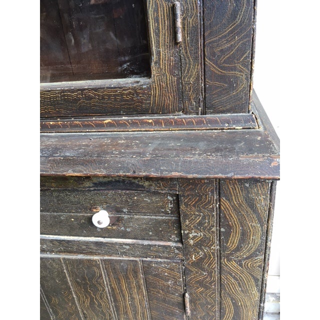 Farmhouse Country Primitive Stepback 1850s Cupboard For Sale - Image 4 of 18
