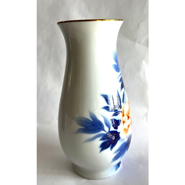 Vintage Fukugawa Porcelain Vase With Peonies For Sale - Image 4 of 12