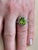 7 Carat Oval Peridot and 1.2 Carat Diamonds 14 Karat White Gold Cocktail Ring For Sale - Image 10 of 18