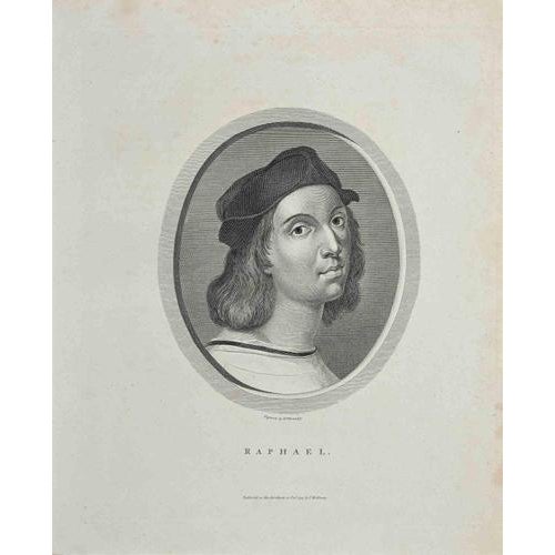 William Bromley, Portrait of Raphael, Etching, 1810 For Sale