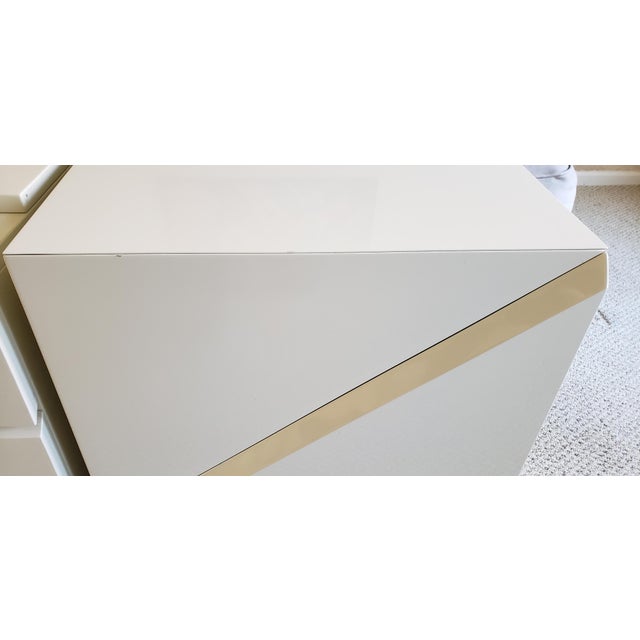 Rougier Post Modern Lacquered Night Stands Side End Tables by Roger Rougier Set of 2 For Sale - Image 4 of 11