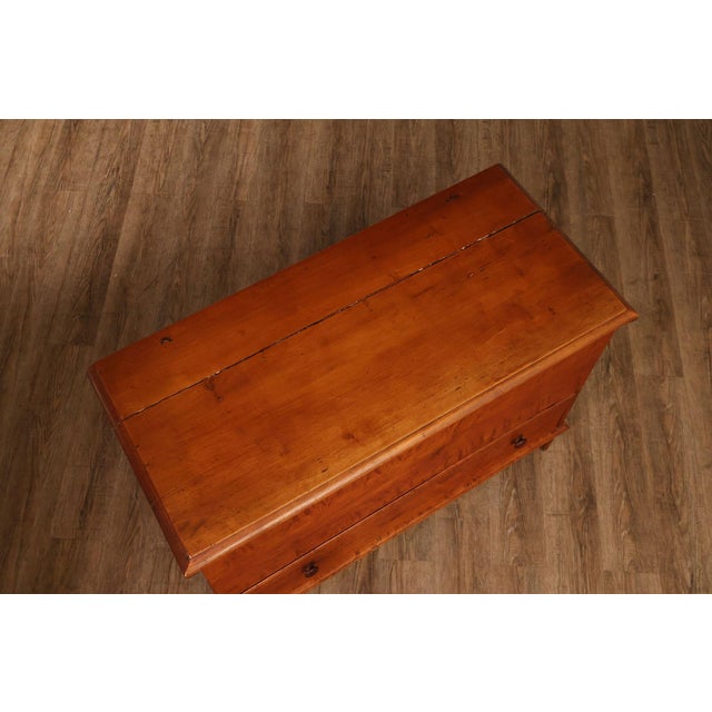 Antique American Country Birdseye Maple Blanket Chest With Lower Drawer For Sale In Philadelphia - Image 6 of 18