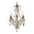 Antique Petite French 6 Light Gilt-Bronze and Crystal Chandelier For Sale