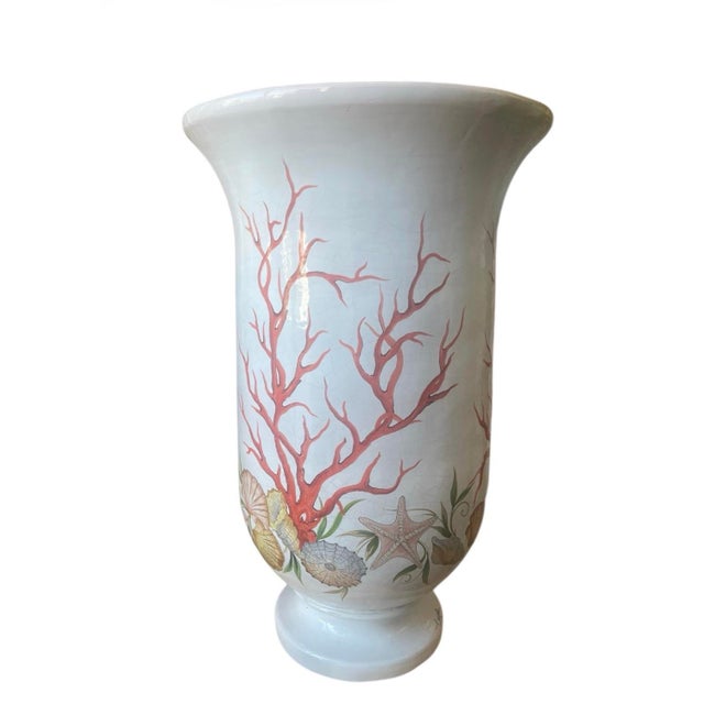 Large-Scale Italian Ceramic Coastal Urn For Sale - Image 4 of 12