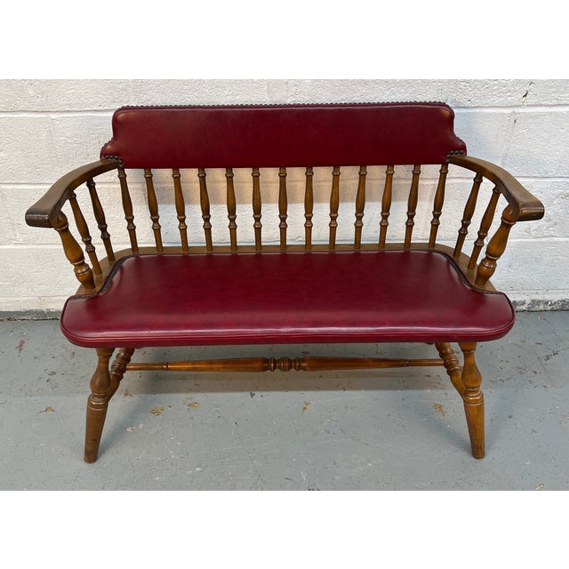 Bring timeless character and rustic charm into your home with this Vintage Farmhouse Windsor-Style Spindle Bench. Crafted...