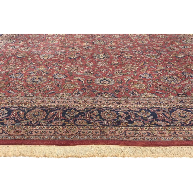 Mid 20th Century Vintage Indian Tabriz Rug, 09'10 X 13'01 For Sale - Image 4 of 10