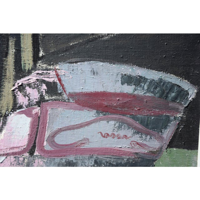Ernst Alfred Mühler, Hafenlaterne (Chioggia), 1957, Oil on Canvas, Framed For Sale - Image 6 of 9