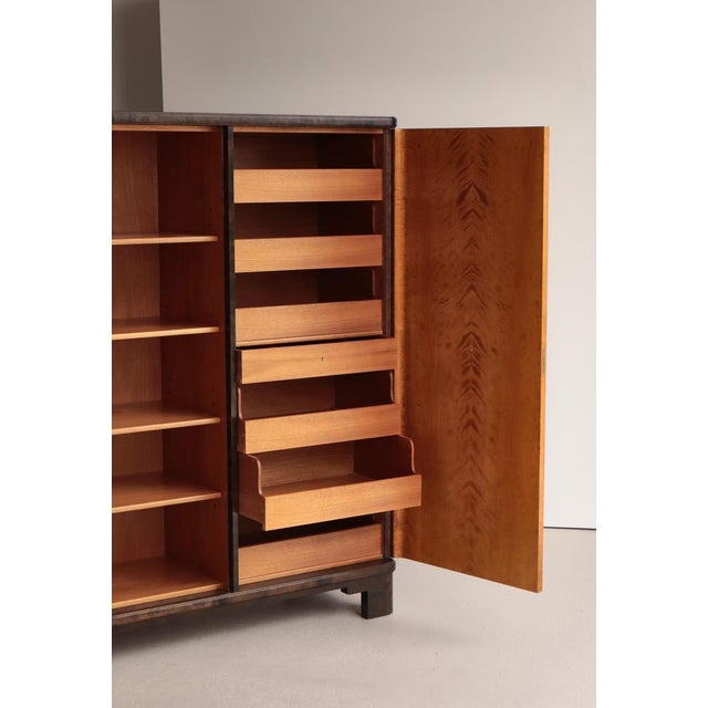 Swedish Grace Birchwood Cabinet by Otto Schulz for Boet, Gothenburg, 1930s For Sale - Image 11 of 18
