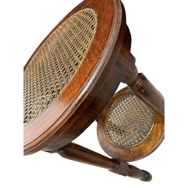 1980s Mahogany Two-Tier Accent Table For Sale - Image 5 of 8