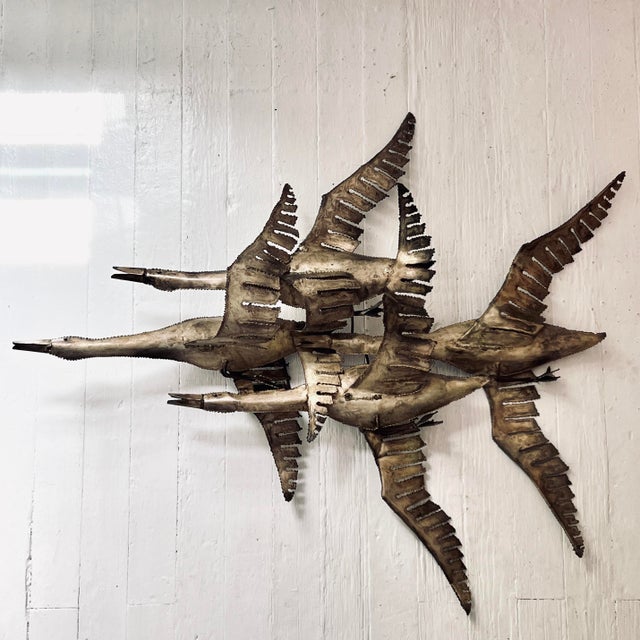 Large Modernist Canadian Geese Wall Art Sculpture Chairish