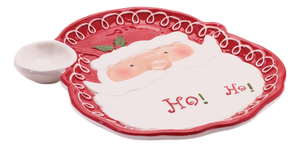 Santa Ho Ho Ho Ceramic Plate (Set of 2)
