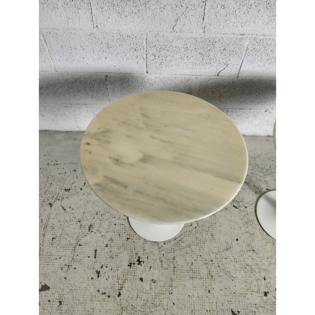 Tulip Marble Side Tables by Eero Saarinen for Knoll, 1970s, Set of 2 For Sale - Image 12 of 14