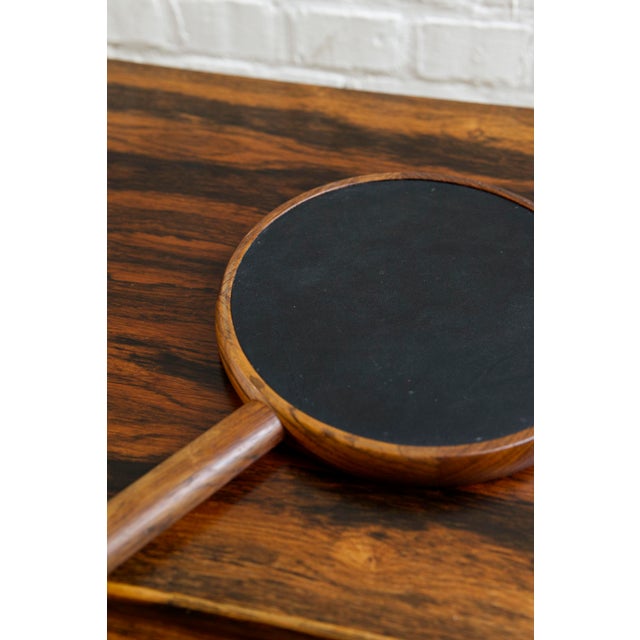 Rosewood Hand Mirror by Uno & Osten Kristiansson for Luxus, Sweden, 1950s For Sale - Image 15 of 18