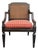 Vintage Baker Milling Road Lacquered Cane Armchair With Upholstered Cushion For Sale