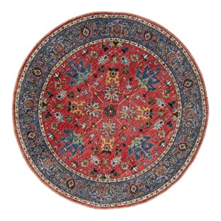 Oriental Hand Knotted Round Rug 8' x 8' #21389 For Sale
