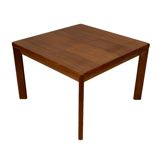 Authentic Danish Modern teak side table manufactured by Vejle Stole of Denmark. This classic mid-century design features...