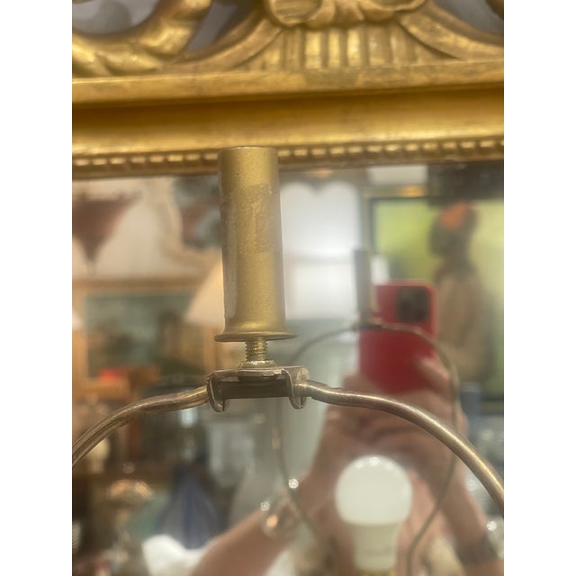 Palm Frond Lamp Gilt-Metal Attributed to Maison Jansen For Sale - Image 11 of 13